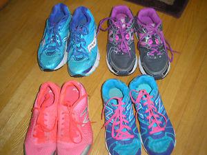 3 PR. Quality Running Shoes- Size 6 Girls N/Balance &