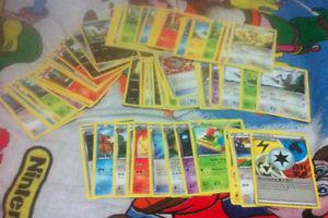 47 Pokemon Trading Card game cards uncommons/commons