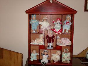  Ashton drake dolls and shelf