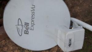Bell express satellite dish with double lnb in good shape