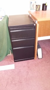 Black filing cabinet
