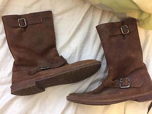 Brown leather boots - Size 7.5 womens