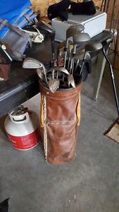 Campbell golf clubs with bag