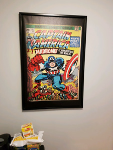 Captain America framed canvas 40$