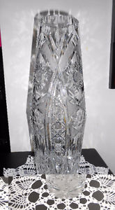 Clear Polish crystal vase