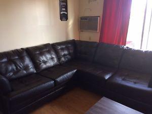 Corner Sectional, End tables, Coffee table ans 2 lamps