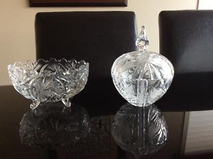 Crystal candy dishes