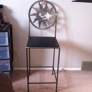 Custom made metal sun art chair