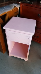 Cute Pink Solid Wood Side Table