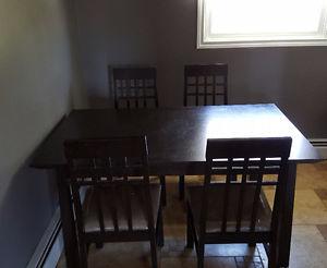 Dining room table with chairs