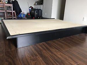 Double bed platform and 8 inch memory foam mattress