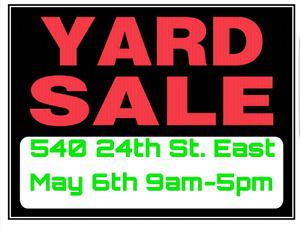 "EPIC" Yard Sale! Everything priced to go! One day only!