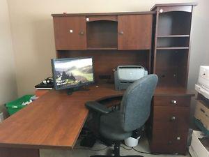 Executive Desk - U Shaped, Mahogany