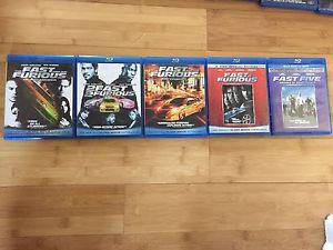 Fast and Furious 1-5 bluray