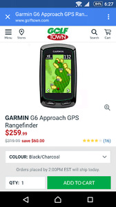 Garmin G6 Approach GPS Rangefinder