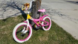 Girls Pink Bike w/ Front Carrier, Bell, 16 Inch Wheels -