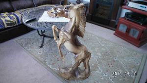 Hand carved wooden horse.