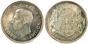 King George Silver Fifty Cent Coins For Sale