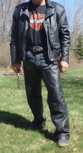 LEATHER MOTORCYCLE CHAPS