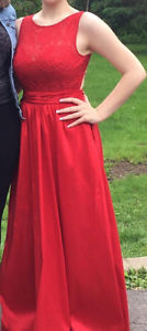 La Femme Red Prom Dress