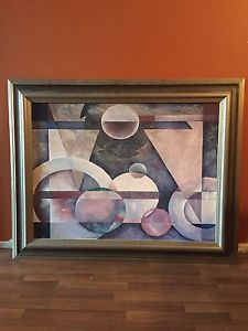 Large Framed Abstract Print