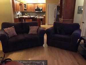 Large loveseat and chair