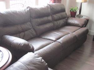 Leather Recliner couch set