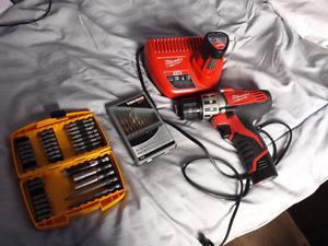 Milwaukee 10mm Drill Driver w/batteries, chargers &