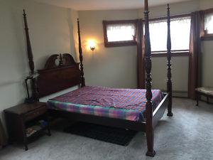 Moving sale: Queen Bed, side wall table, entrance shoe bench