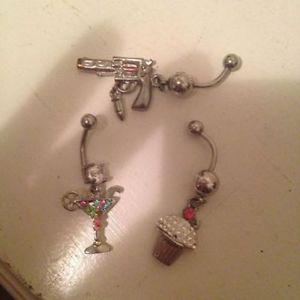 NEW BELLY RINGS $5 TAKES ALL 3