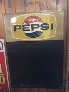 Pepsi-Cola Soda Pop Chalkboard Menu Sign