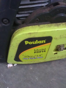 Poulan gas chainsaw