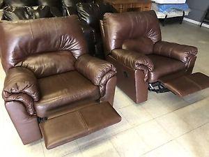 Real leather recliner