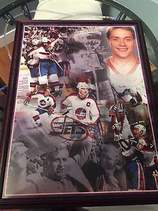 Selling hockey pictures.