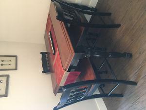 Solid Wood Tall Dining Table & Chairs