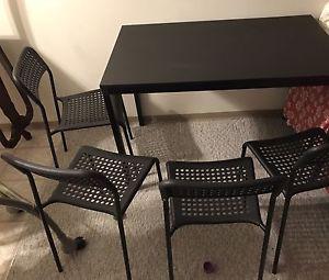 Table with four chairs