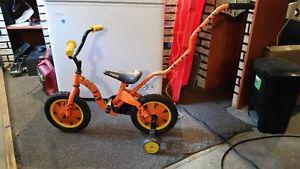Toddler Tigger bike with handle