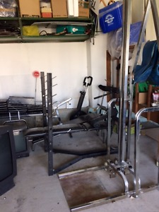 Weight Lifting Equipment Incl Weights and Bench