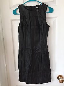 Womens Black Leather Crinkle Dress - Brand New Tag Attached