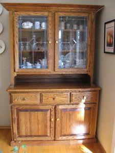 oak china cabinet