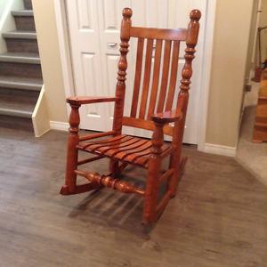 solid wood rocking chair
