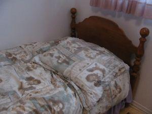 twin bed, mattress & box spring