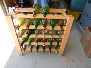 wine racks and 46 wine bottles