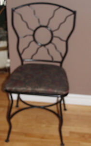 10 WROUGHT IRON CHAIRS NEWLY UPHOLSTERED