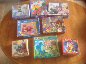 24 children's puzzles...suitable for ages 3-8...