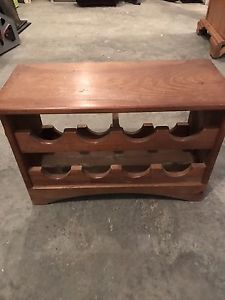 Antique Wood Wine Rack