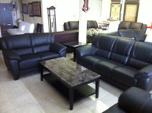 BRAND NEW GENUINE LEATHER SOFA SET (COUCH+LOVE SEAT) ON SALE