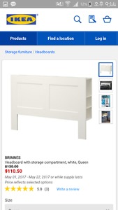 Bed Frame Header IKEA (Moving sale)