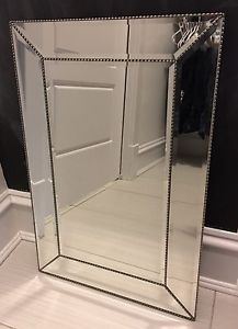 Beveled mirror (can be hung length or width wise)