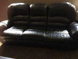 Black Leather Couch & Loveseat